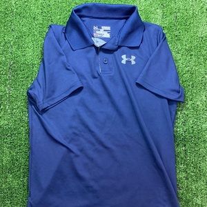 Under Armour Navy Golf Shirt Youth Medium